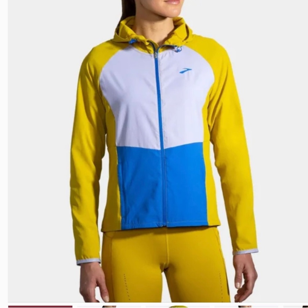 BROOKS Women's Canopy Jacket Golden Hour Violet Dash Running Jacket